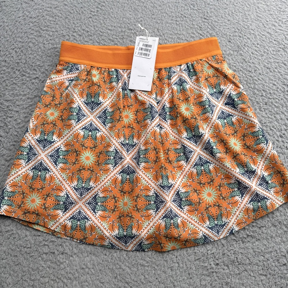 Puma Leta Skort Skirt Womens Small Leopard Melon Glow Golf Tennis 635659 01 NWT